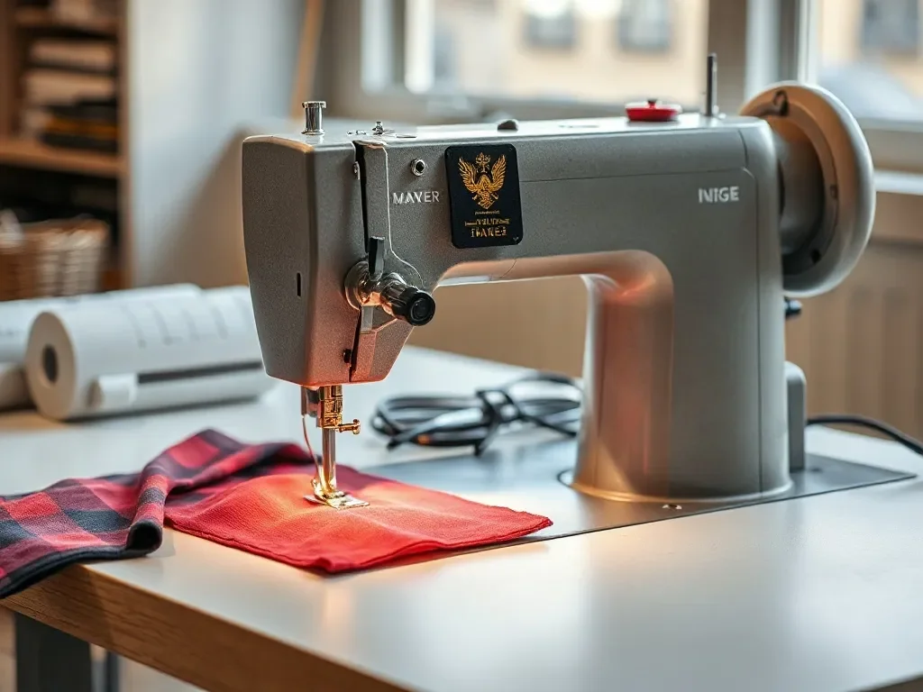sewing machine on table